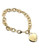 Guess Logo Heart Charm Bracelet - Gold