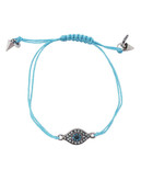 Rachel Rachel Roy Thread Crystal Charm Bracelet - Aqua