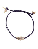 Rachel Rachel Roy Thread Crystal Charm Bracelet - Purple