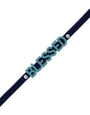 Bcbgeneration Mini Affirmation  Coated Letters Metal Charm Bracelet - Blue