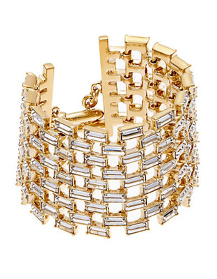 Lauren Ralph Lauren Off the Runway Signature Collection Gold Plated Swarovski Crystal Strand Bracelet - Gold