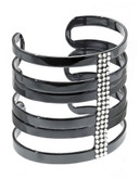 424 Fifth Stacked Crystal Cuff - Black
