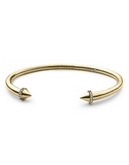Michael Kors Gold Tone Clear Pave Arrow Detail Open Cuff - Gold