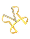 Vince Camuto On Point Pave Bracelets Gold plated base metal Glass Cuff Bracelet - Gold