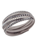 Swarovski Fabric Swarovski Crystal Wrap Bracelet - Grey