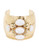 R.J. Graziano Large Gold Cuff with Pearls - White