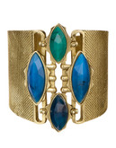 Sam Edelman Multi Stone Cuff Bracelet - Blue