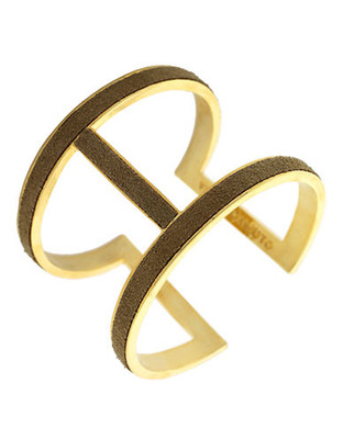Vince Camuto Graphic Lines Gold Plated  No Stone Cuff Bracelet - Gold