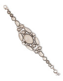 Lucky Brand Silver Tone Semi-Precious Stone Chain Bracelet - Silver