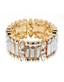 Kensie Stone Stretch Cuff Bracelet - Gold