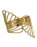 Guess Hinged Filigree Claw Cuff - Gold