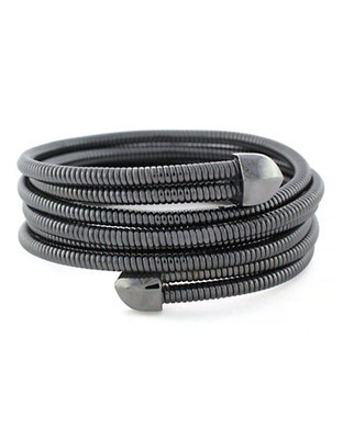 Bcbgeneration Coil Bracelet Item light Hematite Plated Stretch Wrap Bracelet - Grey
