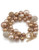 Carolee Crystal And Gold Pearl Charm Bracelet - Gold - Brown