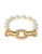 Carolee Oval Link Pearl Bracelet - white
