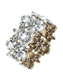 R.J. Graziano Faceted Stone Stretch Bracelet - Brass