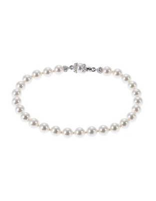 Nadri Pearl Strand Bracelet - Silver
