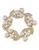 Carolee Adoring Pearl Wreath Pin Gold Tone Crystal  Brooch - Gold