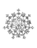 Jones New York Embellished Snowflake Pin - Grey