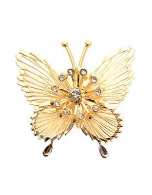 Jones New York Pin Boxed Cry Butterfly - Gold/Crystal