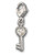 Swarovski Key Small Charm - Silver