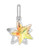 Swarovski Crystal Double Star Charm - silver