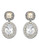 Swarovski Amber Pierced Earrings - Silver