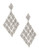 A.B.S. By Allen Schwartz Diamond Shape Chandelier Earrings - Silver
