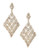 A.B.S. By Allen Schwartz Faux Crystal Chandelier Earrings - Gold