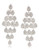 Carolee Holiday Cocktails Chandelier Pierced Earrings Silver Tone Crystal Chandelier Earring - Silver