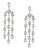 Vince Camuto Glam Punk Silver Light Rhodium Plated Base Metal Glass Multi Teardrop Stone Chandelier Earring - Silver