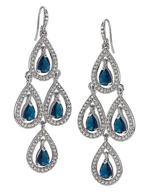 Carolee Simply Blue Pave Crystal Chandelier - Blue