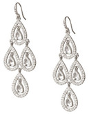 Carolee Pave Tiered Chandelier Earring - Silver