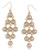 Carolee Champagne Bubbles Kite Chandelier Pierced Earrings Gold Tone Drop Earring - Silver
