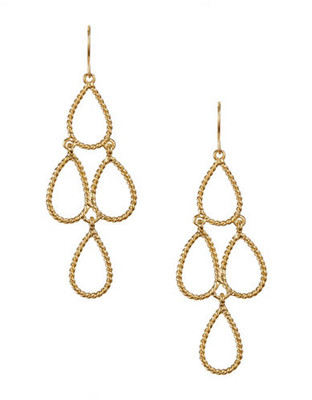 Lauren Ralph Lauren Adorned Earring Item collection  Metal Teardrop Chandelier Goldtone Earring - Gold