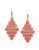 Carolee Coral Croquet Chandelier Pierced Earrings - Red