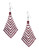 Expression Rhinestone Lozenge Chandelier Earrings - Red