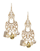 Expression Filigree Chandelier Earrings - Gold