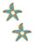 Kenneth Jay Lane Starfish Clip earring - Turquoise