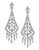 Carolee The Carrie Crystal Fan Shape Drop Clip On Earrings - Silver