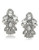 Carolee Nox Crystal Ornate Clip On Earrings Silver Tone Crystal Clip On Earring - Silver