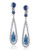 Carolee The Camilla Royal Blue Linear Clip On Earrings - Blue