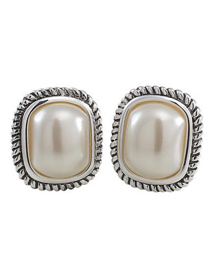 Carolee Large Pearl Clip Earrings - Pearl