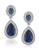 Carolee The Bethany Crystal Drop Clip On Earrings - Blue