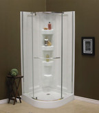 Sorrento 38 Inch Acrylic Round Front Shower Package