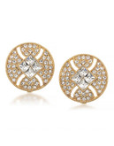 Carolee Selene Gold Round Clip On Earrings Gold Tone Crystal Clip On Earring - Gold