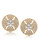 Carolee Selene Gold Round Clip On Earrings Gold Tone Crystal Clip On Earring - Gold