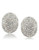 Carolee Athena Silver Nugget Clip On Earrings Silver Tone Crystal Clip On Earring - Silver