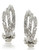 Carolee Rhea Silver Three Row Clip On Earrings Silver Tone Crystal Clip On Earring - Silver