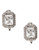 Carolee Crystal Button Clip Earrings - Silver