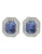 Carolee Royal Blue Clip Button Earrings - Blue